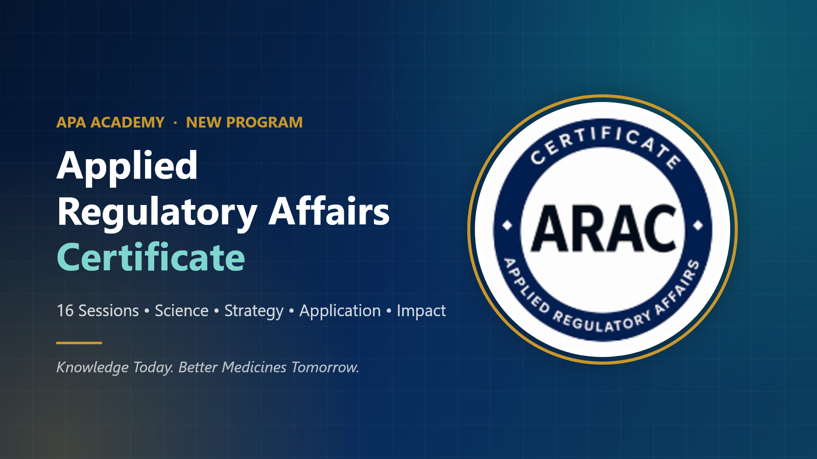 ARAC Applied Regulatory Affairs Certificate